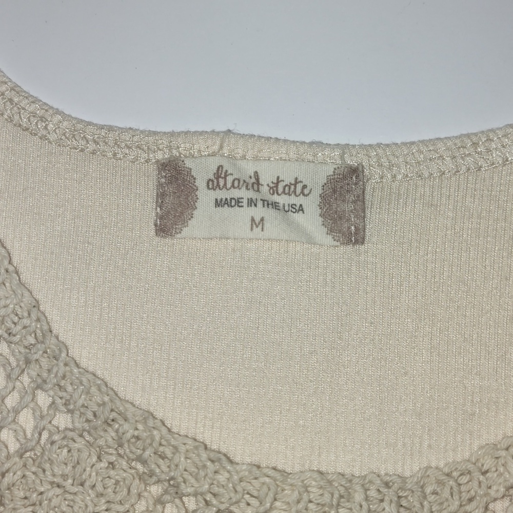 Altar"d state Knit Top Tank Cream Size Medium - Picture 6 of 10